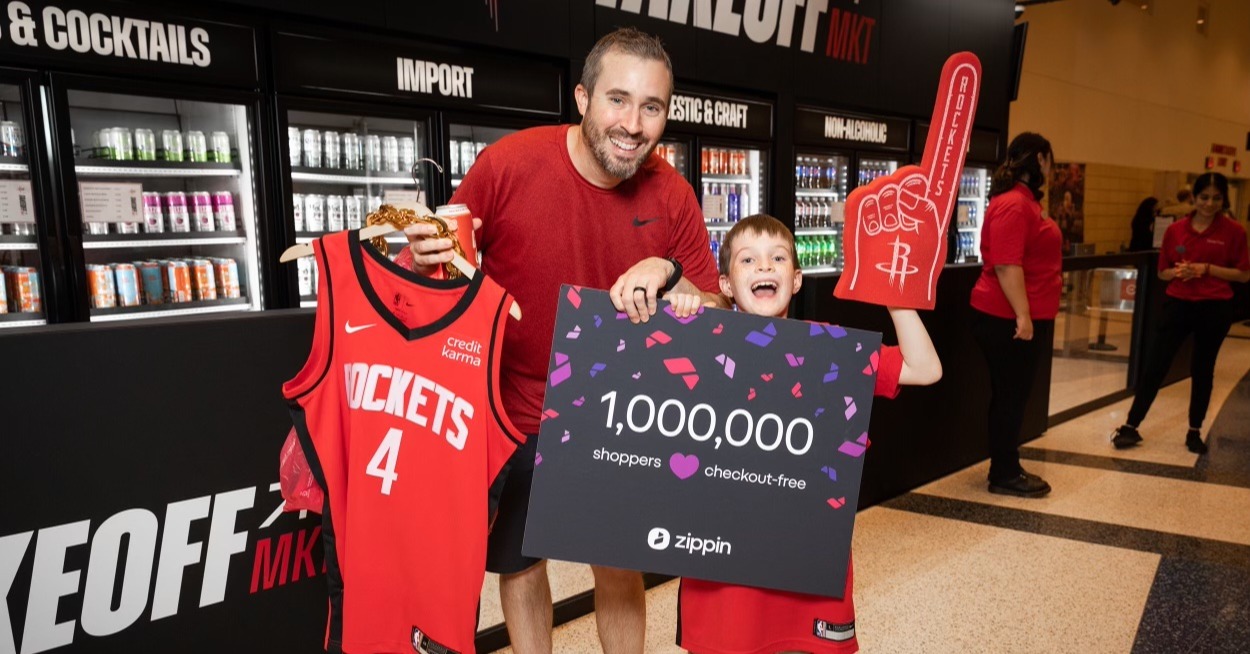 Zippin's one-millionth customer was awarded at Toyota Center on October 21st.